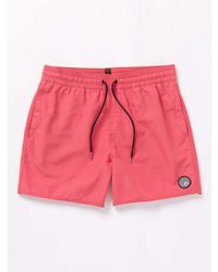 Volcom - Maillots de bain Bañador Lido Solid Trunk 16 - Washed Ruby - Lyst