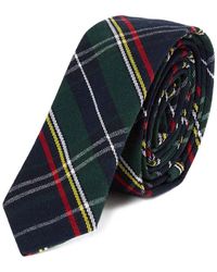 Harrington - Cravates et accessoires Cravate écossaise bleu marine - Lyst