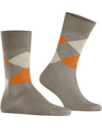Burlington - Chaussettes Chaussettes Manchester Carreaux Gris 4180 - Lyst
