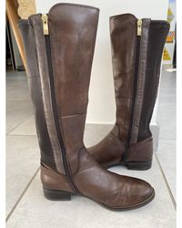 Caprice - Bottes plates Bottes fourrées en cuir - Lyst