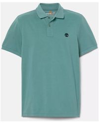 Timberland - T-shirt TB0A26NF PRINTED SLEEVE POLO-CL61 SEA PINE - Lyst