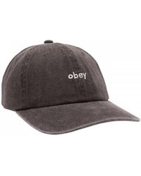 Obey - Casquette Pigment lowercase 6 panel stra - Lyst