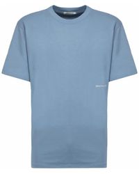 hinnominate - T-shirt T-shirt bleu avec logo blanc - Lyst