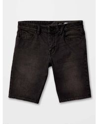 Volcom - Short Pantalón Corto Solver Denim - Black Out - Lyst