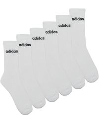 adidas - Sokken Linear Crew Socks Cushioned Socks 6 Pair Pack - Lyst