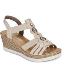 Rieker - Sandales compensées 619B2-60 - Lyst