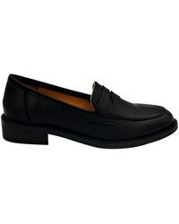 Vera Collection - Ballerines Loafer Mocassins s plates, Noir - Lyst