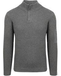 Suitable - Sweat-Shirt Mou Pull Demi-Zip Anthracite - Lyst