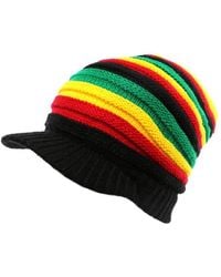 Nyls Création - Bonnet Casquette Bonnet Rasta Rouge Jaune Vert Rift - Lyst