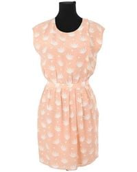 Des Petits Hauts - Robe courte Robe en soie rose - Lyst