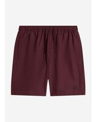 Fred Perry - Maillots de bain Short de bain classique - sang de boeuf - Lyst