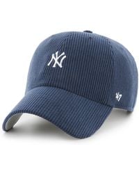 '47 - Casquette 47 CAP MLB NEW YORK YANKEES CORD BASE RUNNER CLEAN UP NAVY - Lyst
