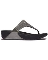 Fitflop - Tongs PANTOUFLE LULU SHIMMERLUX TOE-POST PEWTER - Lyst