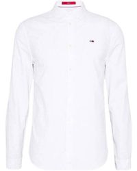 Tommy Hilfiger - Chemise TOMMY JEANS - Chemise unie - blanche - Lyst