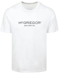 Mcgregor - T-shirt Essential T-Shirt Logo Blanche - Lyst