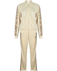 adidas - Trainingspak 3-Stripes Leopard Print Tracksuit - Lyst