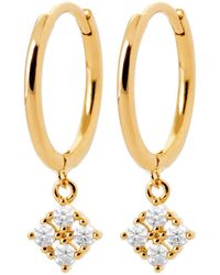 Brillaxis - Boucles oreilles Boucles d'oreilles créoles pampille oxydes - Lyst