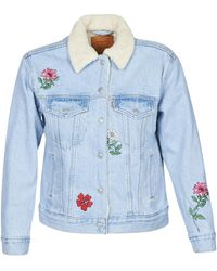 Levi's Spijkerjack Levis Ex-bf Sherpa Trucker - Blauw