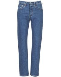 Levi's Straight Jeans Levis 501 Crop - Blauw