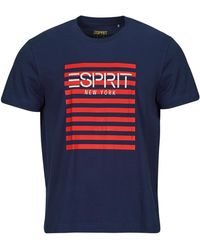 Esprit - T-Shirt Ocs Logo Stripe - Lyst
