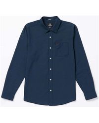 Volcom - Chemise Camisa Manga Larga Veeco Oxford - Navy - Lyst