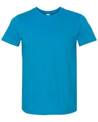 Gildan T-shirt Korte Mouw Soft-style - Blauw