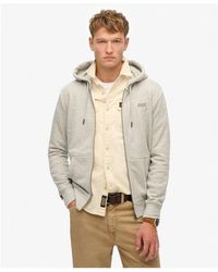Superdry - Sweatshirts à capuche Essential Logo Half Brushed Zip Hoodie - Lyst