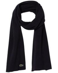 Lacoste - Echarpe Echarpe en laine unisexe Ref 58303 166 Marine - Lyst