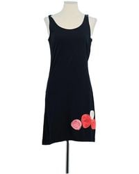 agnès b. - Robe courte Robe en coton noire - Lyst
