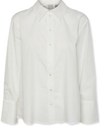 Y.A.S - Blouses YAS Roya Shirt L/S - Star White - Lyst