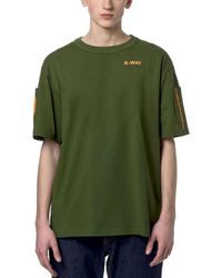 K-Way - T-shirt T-shirt vert avec poche et manches Fantome - Lyst