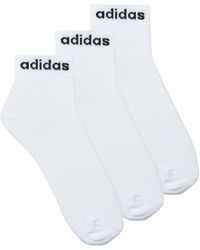 adidas - Sokken Think Linear Ankle Socks 3 Pairs - Lyst