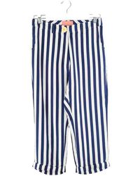 Manoush - Pantalon Pantalon droit en soie bleu - Lyst