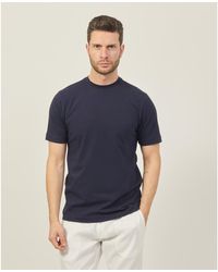 Gazzarrini - T-shirt T-shirt en coton bleu avec logo au dos - Lyst