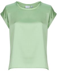 Vila - Blusen Viellette S/S Satin - Lyst