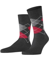 Burlington - Chaussettes Chaussettes Manchester Carreaux Gris 3096 - Lyst