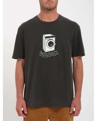 Volcom - T-shirt Camiseta Volwasher - Black - Lyst