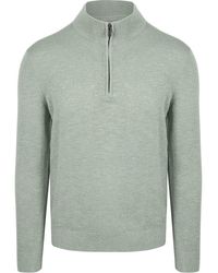 Suitable - Sweatshirts Slub Yarn Pull Demi-Zip Vert - Lyst