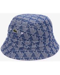 Bob a carreaux Lacoste pour homme en coloris Violet Lyst