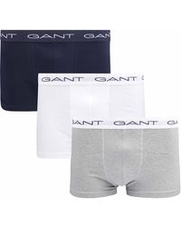 GANT - Caleçons Boxers Lot de 3 Gris - Lyst