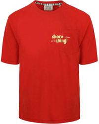 Scotch & Soda - T-shirt Scotch Soda T-Shirt Artwork Rouge - Lyst