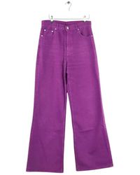 Laurence Bras - Jeans flare / larges Jean large en coton violet - Lyst
