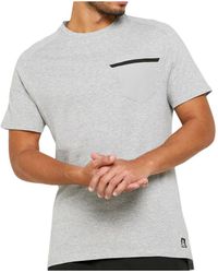 Reebok T-shirt Van Het Merk Model Ri Left Chest Logo Tee in het Grijs voor heren Heren Kleding voor voor T-shirts voor T-shirts met korte mouw Bespaar 5% 