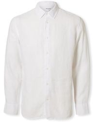 SELECTED - Overhemd Lange Mouw Regkylian-Linen Shirt - Lyst