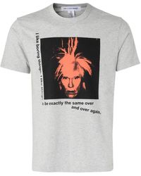 Comme des Garçons - T-shirt T-Shirt Comme Des Garçons Shirt Gris Andy Warhol - Lyst