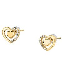 Cleor - Bijoux Boucles d'oreilles en Plaqué or et zircon - Lyst