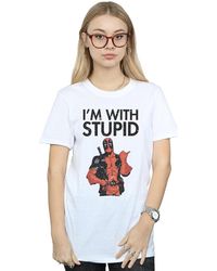 Marvel - T-Shirt I'M With Stupid - Lyst