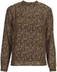 ONLY - Blusen Onlkacey Fr L/S High Neck Top Ptm - Lyst