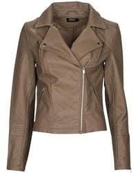 ONLY - Leren Jas Onlgemma Faux Leather Biker - Lyst