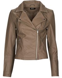 ONLY - Leren Jas Onlgemma Faux Leather Biker - Lyst